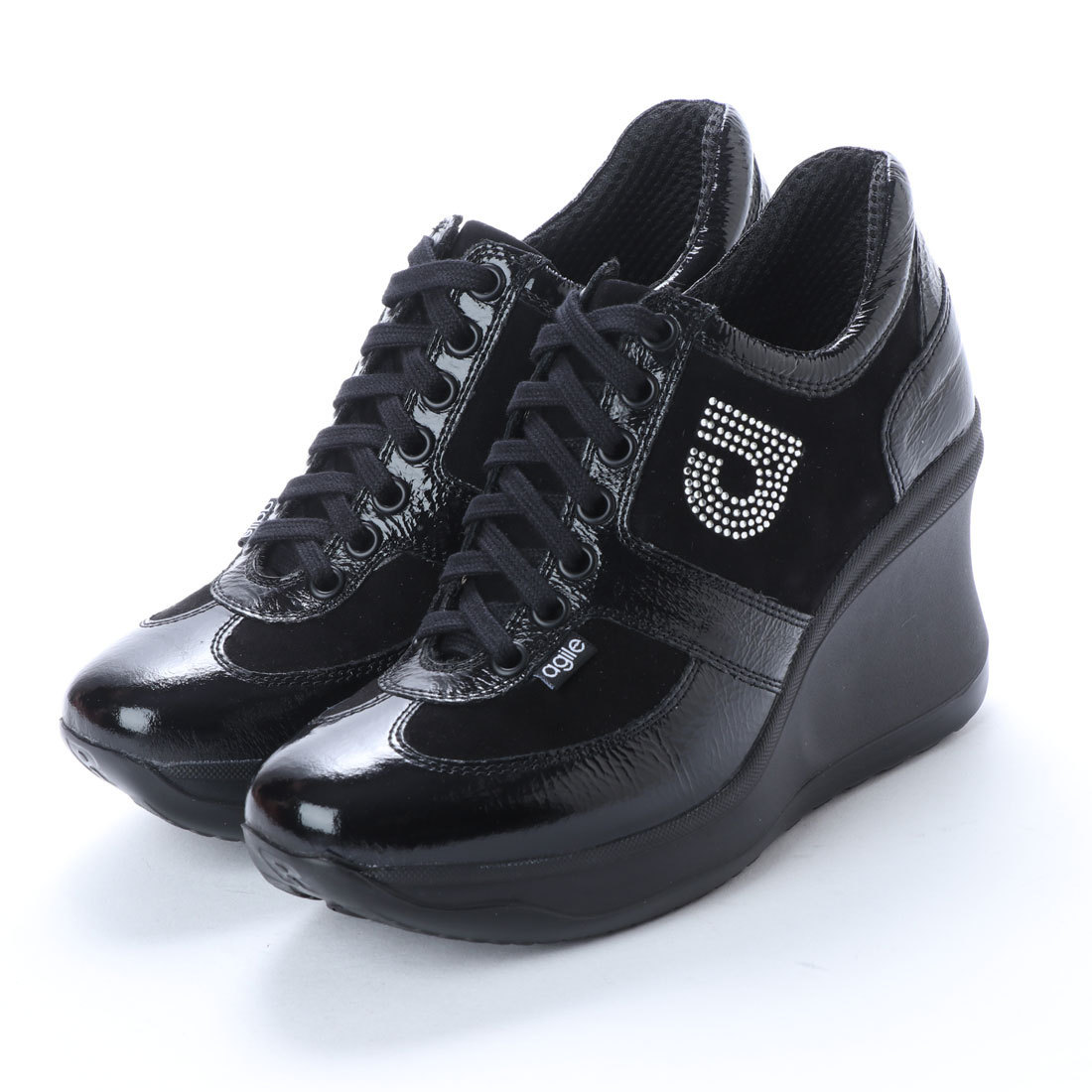 Sneaker A Top Luxor Suede Nero - Agile By Rucoline - CO.co Shoes \u0026 Bags