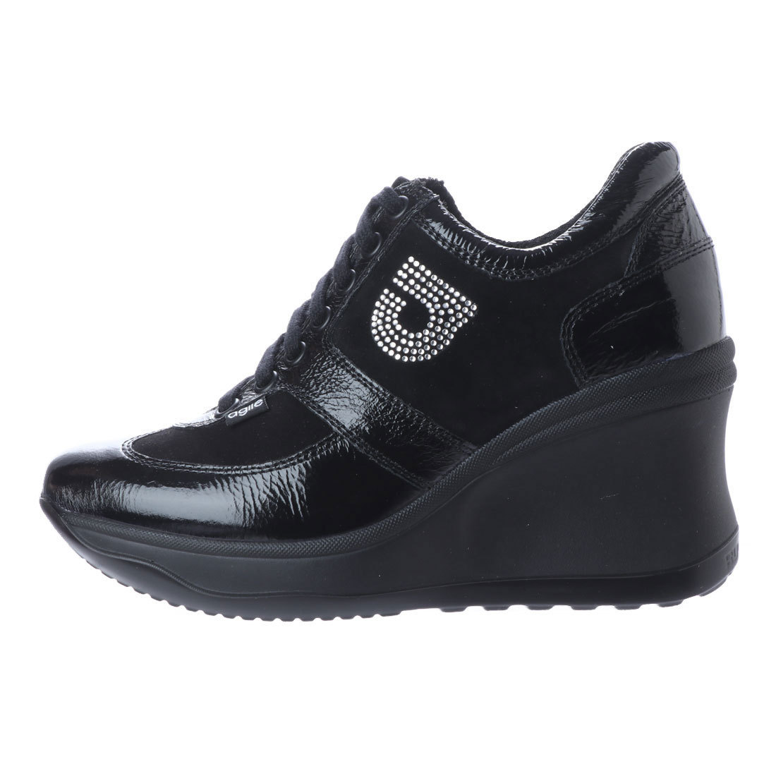 Sneaker A Top Luxor Suede Nero - Agile By Rucoline - CO.co Shoes \u0026 Bags